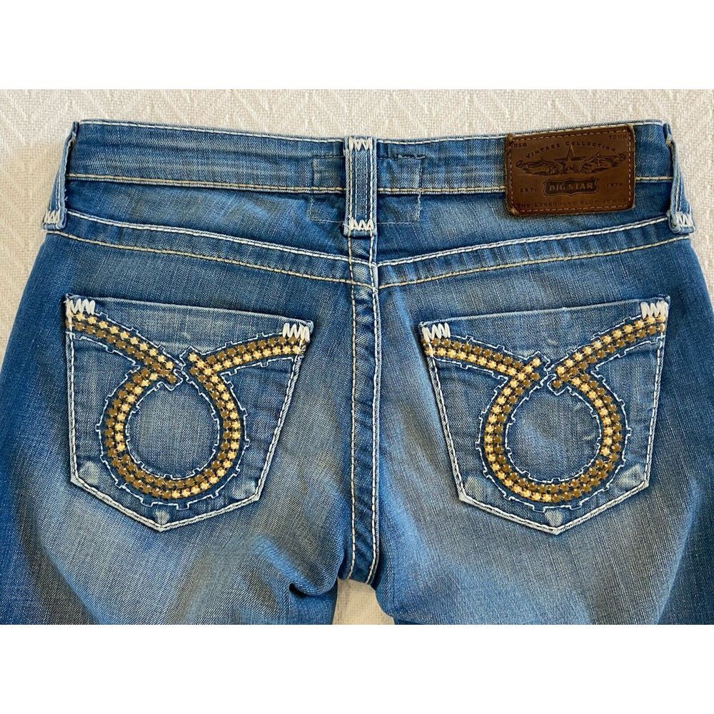 Big Star Jeans Womens Sz 26 x 26 Remy Thick Stitch Low Rise Stretch Straight Leg - Picture 5 of 11